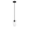 Z-Lite Delaney 1 Light Mini Pendant, Matte Black & Clear 471MP-MB - alternate 2